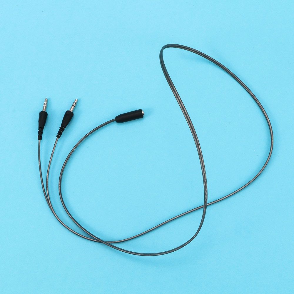 Earphone Splitter Jack - Adaptateur PC femelle à 2 mâles,