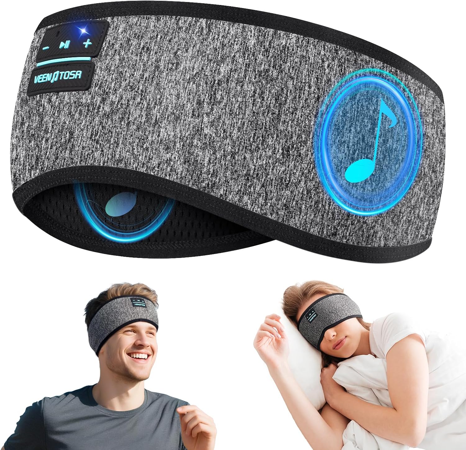 Bluetooth Headset On Ear - Écouteurs Bluetooth sport côté dormir bandeau