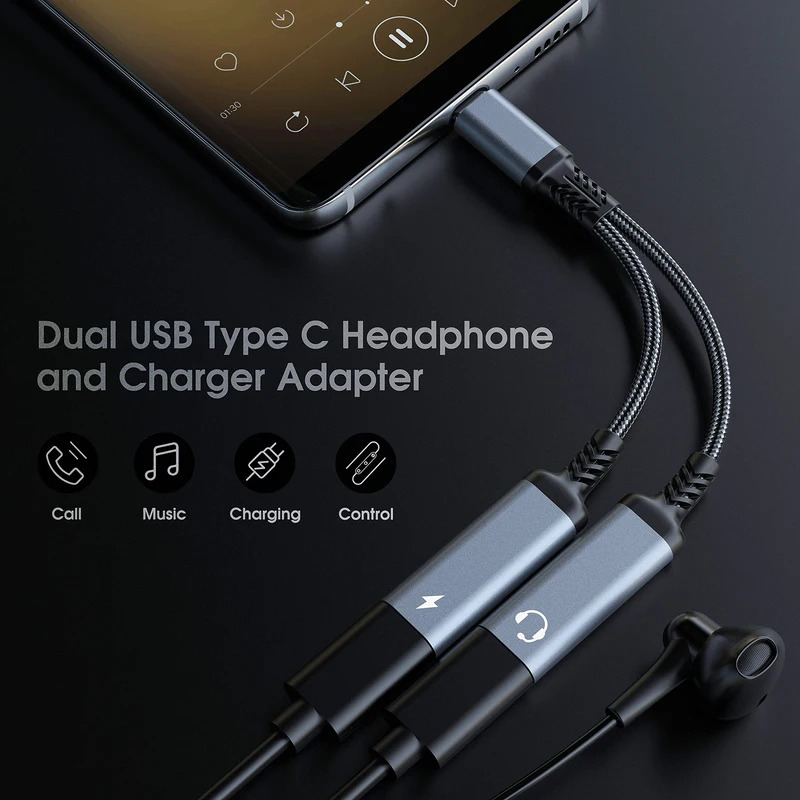 Répartiteur USB C OTG 2 en 1 v - Earphone Splitter Jack avis et prix