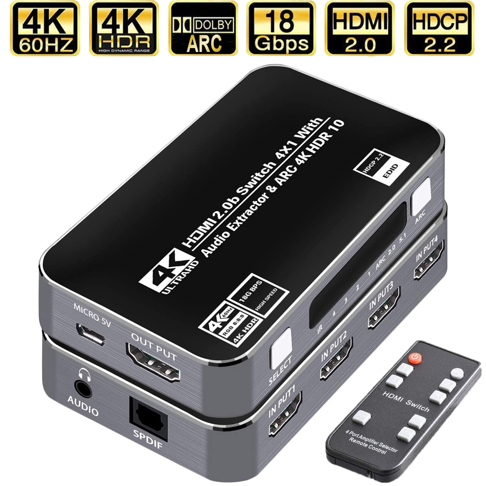 Commutateur HDMI 60Hz 4K HDR a - Earphone Splitter Jack avis et prix